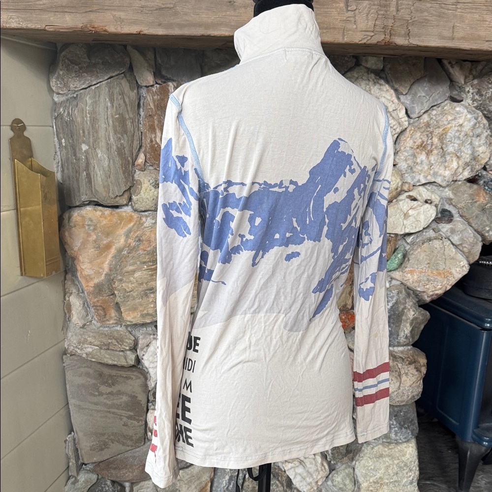 Neve Silk Vintage Pattern Base Layer Ski Long Sleeve Top Women’s Small - Picture 5 of 15